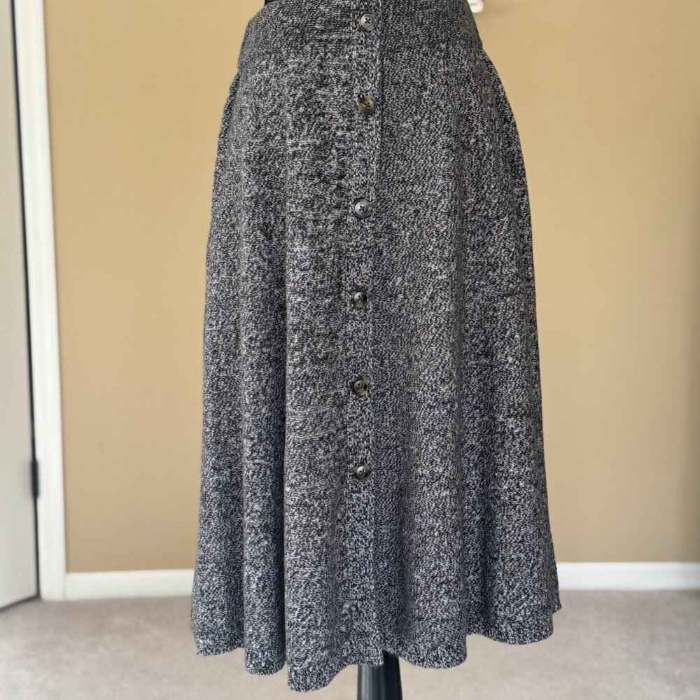 Ann Taylor Marled Gray A Line Skirt